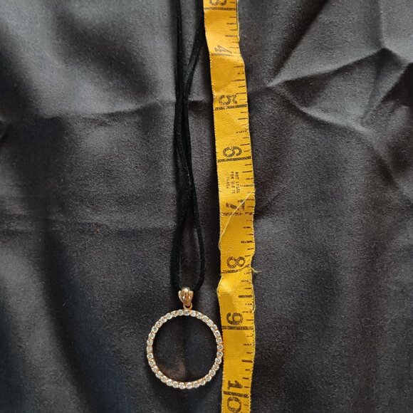 Park Lane Sharper Image Gold Tone Pendent with Soft Black Cord Necklace - Picture 4 of 4